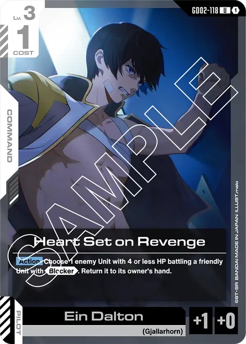 Heart Set on Revenge, Gundam Card Game Main Card