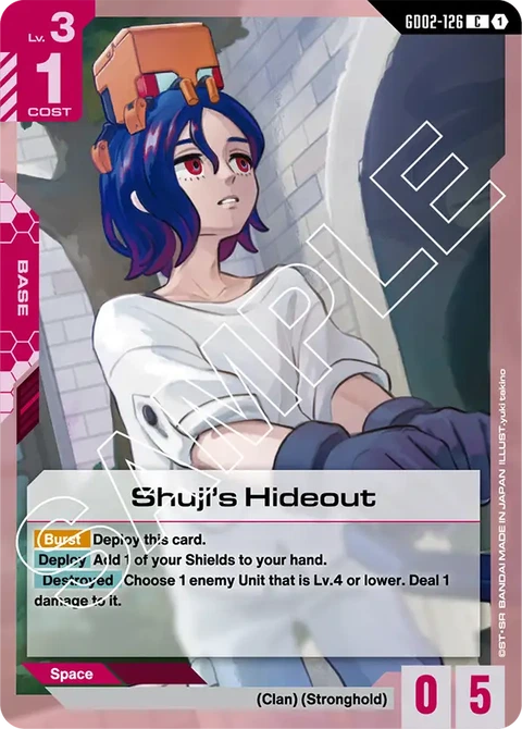 Shuji's Hideout - Gundam Card Game card