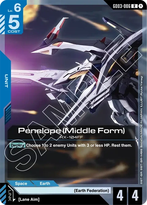 Penelope (Middle Form) - Gundam Card Game card