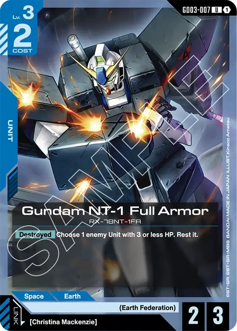 Gundam NT-1 Full Armor - Gundam Card Game card