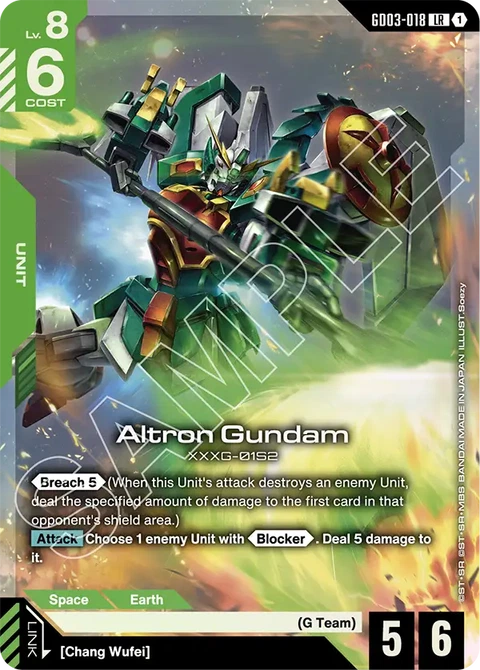 Altron Gundam, Gundam Card Game Main Card
