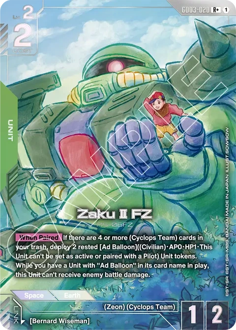 Zaku II FZ - Gundam Card Game card