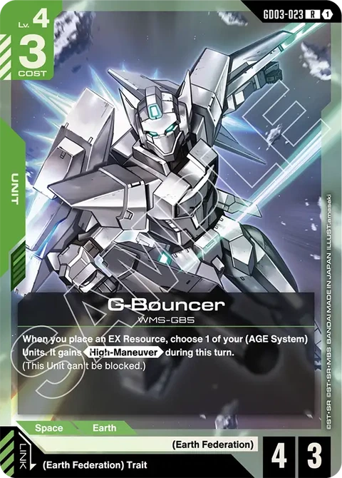 G-Bouncer, Gundam Card Game Main Card