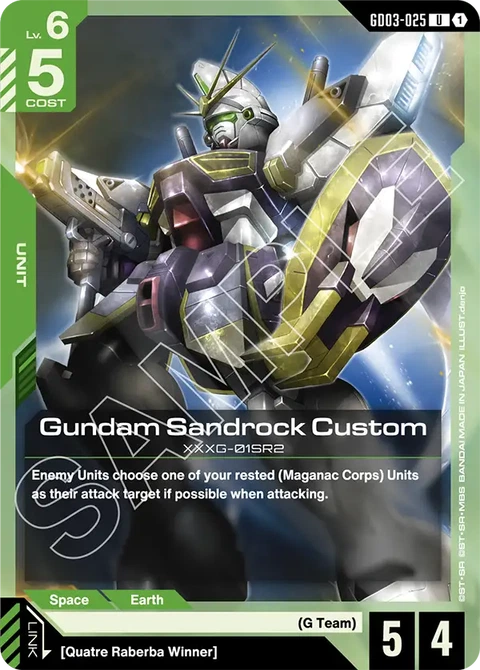 Gundam Sandrock Custom - Gundam Card Game card