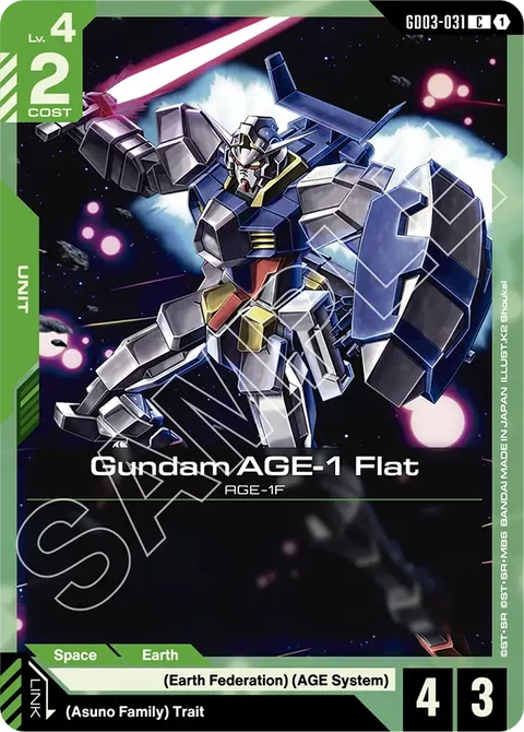 Gundam AGE-1 Flat - Gundam Card Game card
