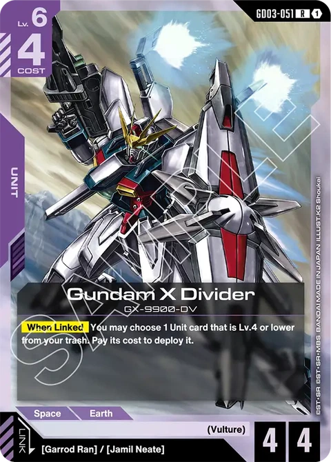 Gundam X Divider - Gundam Card Game card