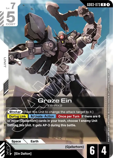 Graze Ein - Gundam Card Game card