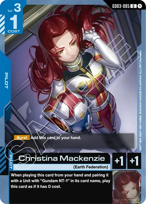 Christina Mackenzie - Gundam Card Game card