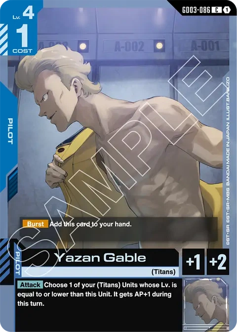 Yazan Gable - Gundam Card Game card