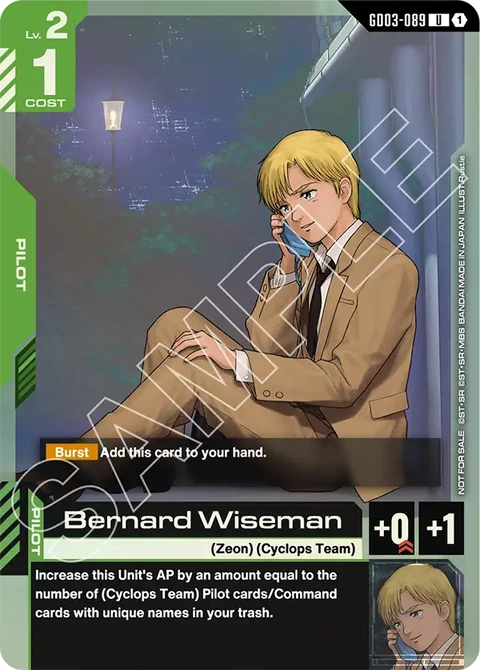Bernard Wiseman - Gundam Card Game card