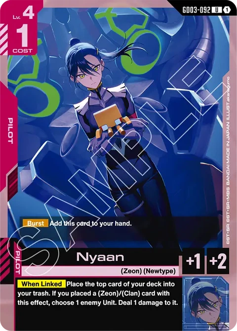 Nyaan - Gundam Card Game card