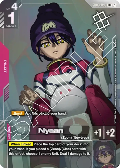 Nyaan - Gundam Card Game card