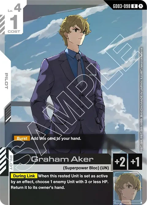 Graham Aker - Gundam Card Game card
