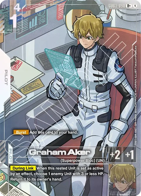 Graham Aker - Gundam Card Game card