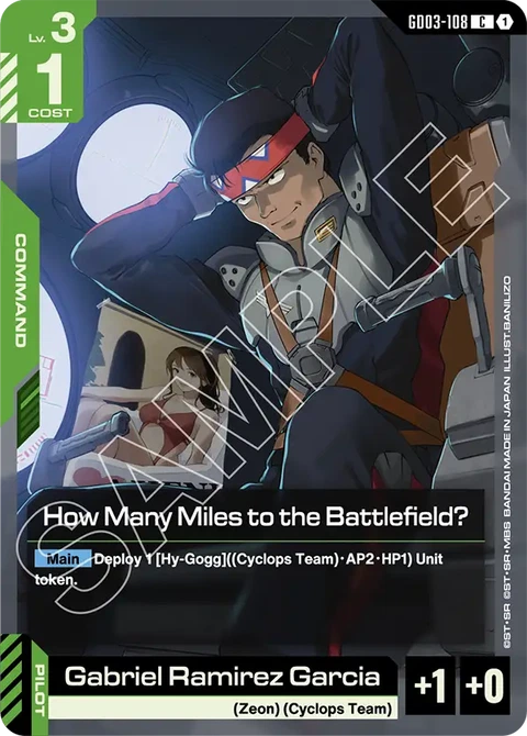 How Many Miles to the Battlefield? - Gundam Card Game card