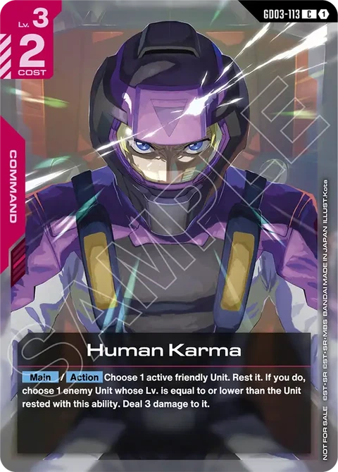 Human Karma - Gundam Card Game card