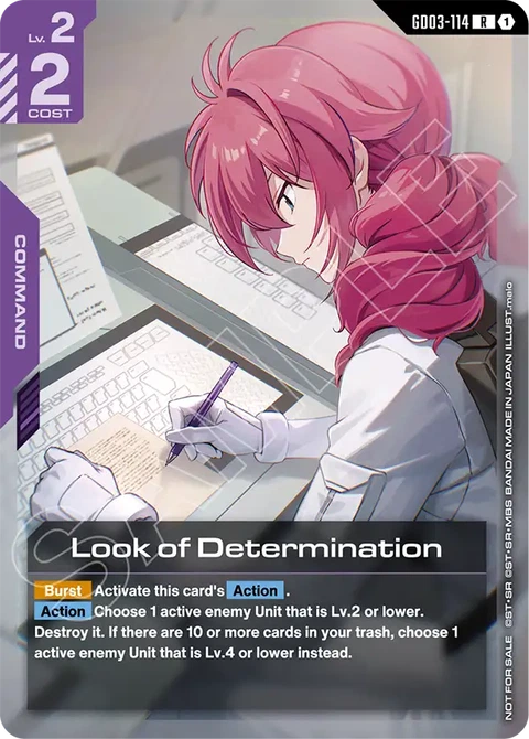 Look of Determination - Gundam Card Game card