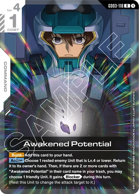 Awakened Potential - Gundam Card Game card