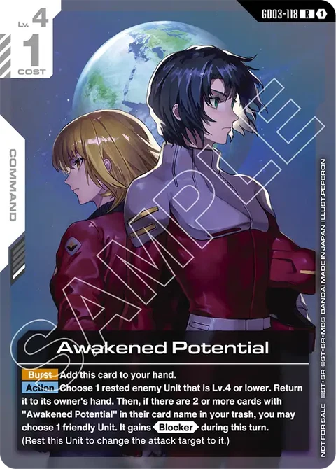 Awakened Potential - Gundam Card Game card
