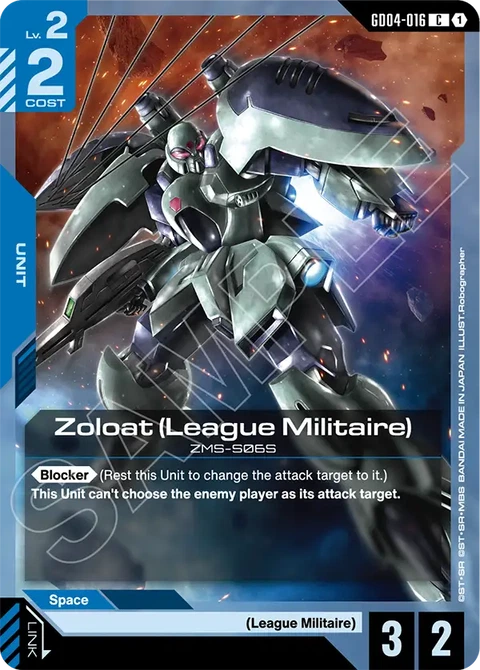 Zoloat (League Militaire) - Gundam Card Game card