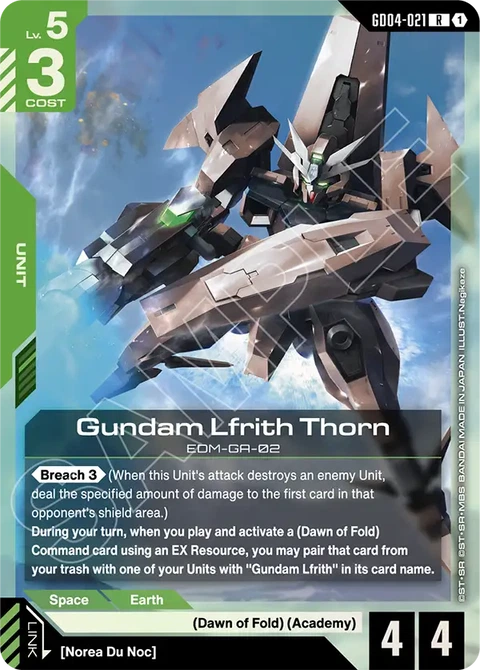 Gundam Lfrith Thorn, Gundam Card Game Main Card