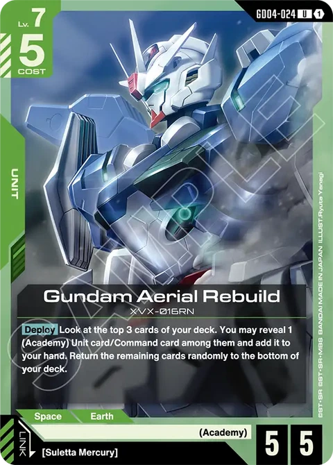 Gundam Aerial Rebuild, Gundam Card Game Main Card