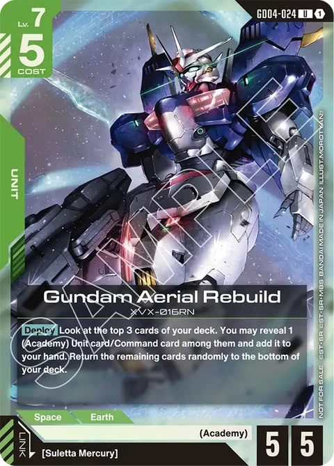 Gundam Aerial Rebuild - Gundam Card Game card