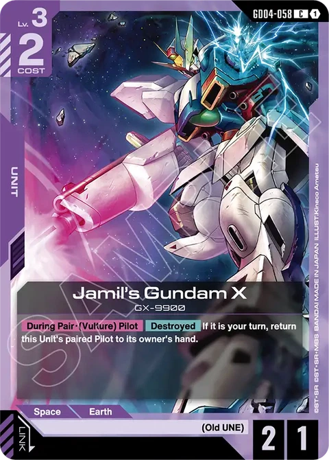 Jamil's Gundam X - Gundam Card Game card