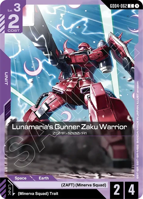 Lunamaria's Gunner Zaku Warrior - Gundam Card Game card