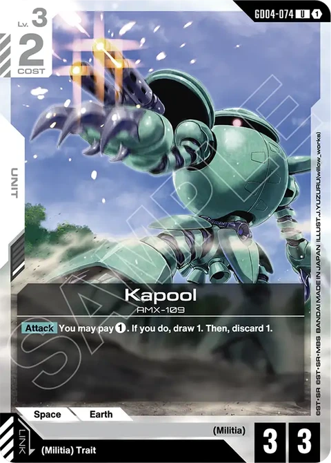 Kapool, Gundam Card Game Main Card