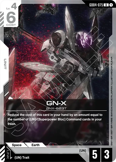 GN-X - Gundam Card Game card