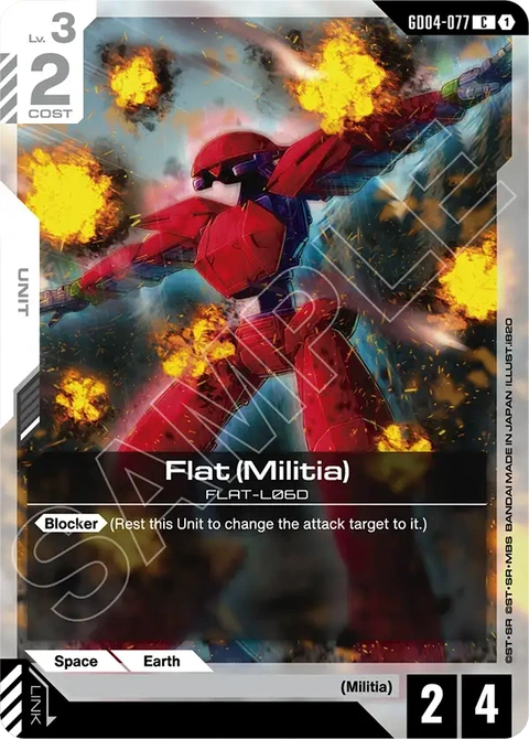 Flat (Militia), Gundam Card Game Main Card