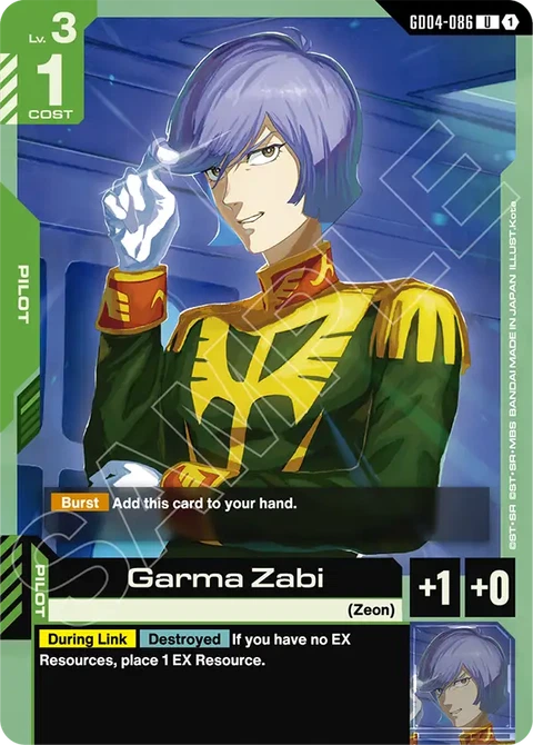 Garma Zabi - Gundam Card Game card