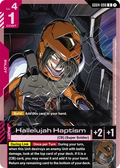 Hallelujah Haptism - Gundam Card Game card