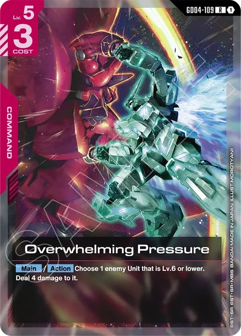 Overwhelming Pressure, Gundam Card Game Main Card