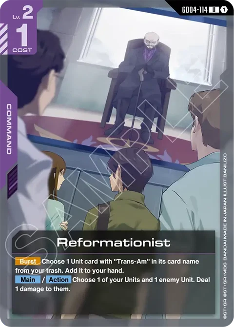 Reformationist - Gundam Card Game card