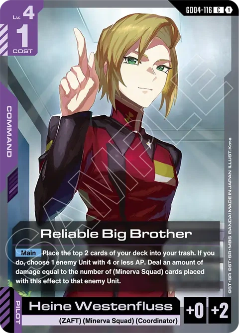 Reliable Big Brother - Gundam Card Game card