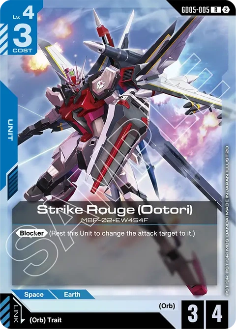 Strike Rouge (Ootori), Gundam Card Game Main Card