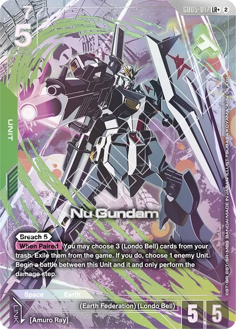 Nu Gundam - Gundam Card Game card