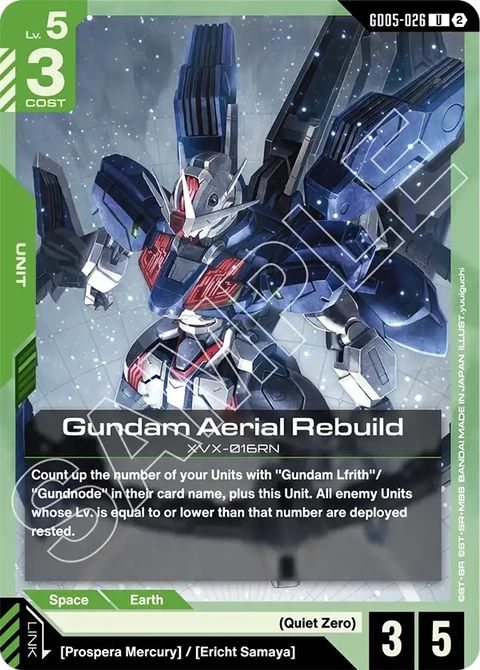 Gundam Aerial Rebuild - Gundam Card Game card
