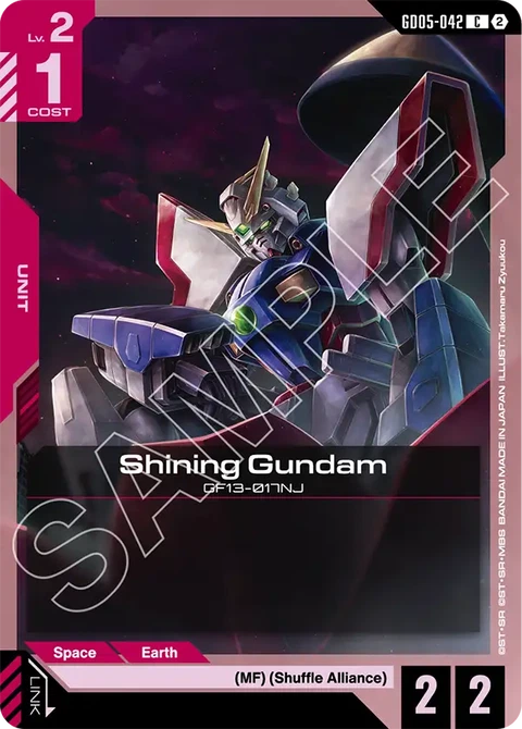 Shining Gundam, Gundam Card Game Main Card