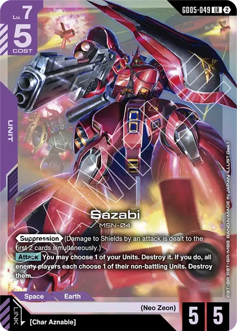 Sazabi, Gundam Card Game Main Card