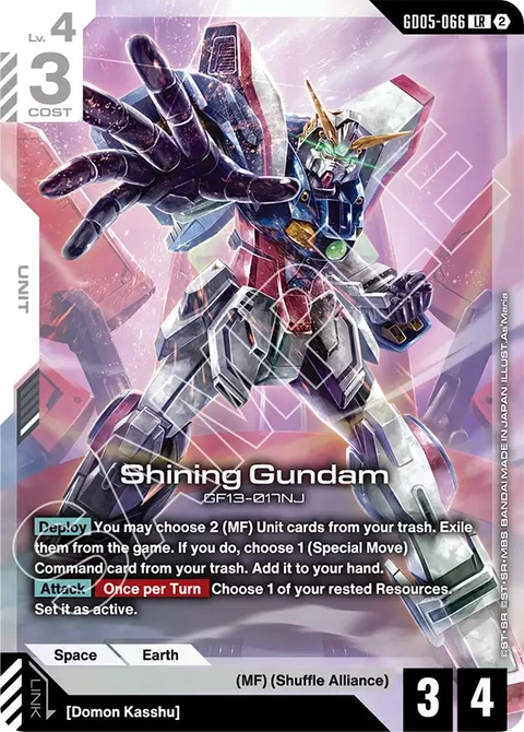 Shining Gundam - Gundam Card Game card
