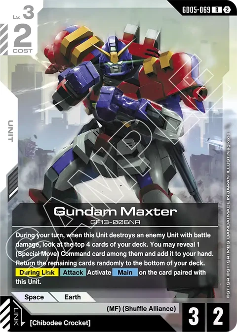 Gundam Maxter, Gundam Card Game Main Card