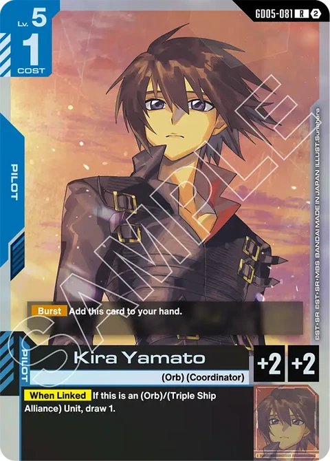 Kira Yamato - Gundam Card Game card