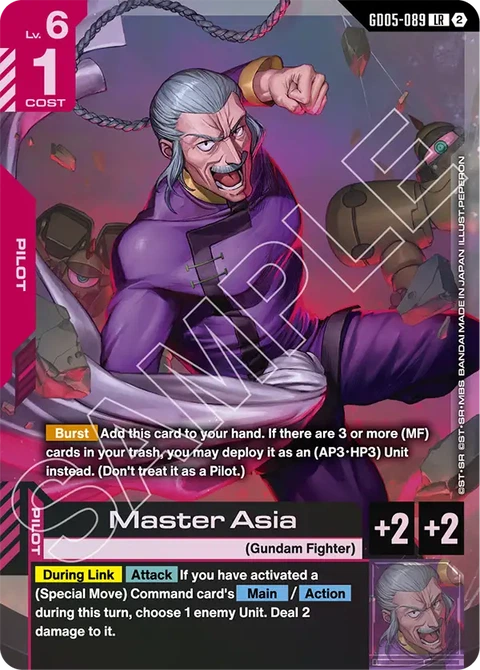 Master Asia, Gundam Card Game Main Card