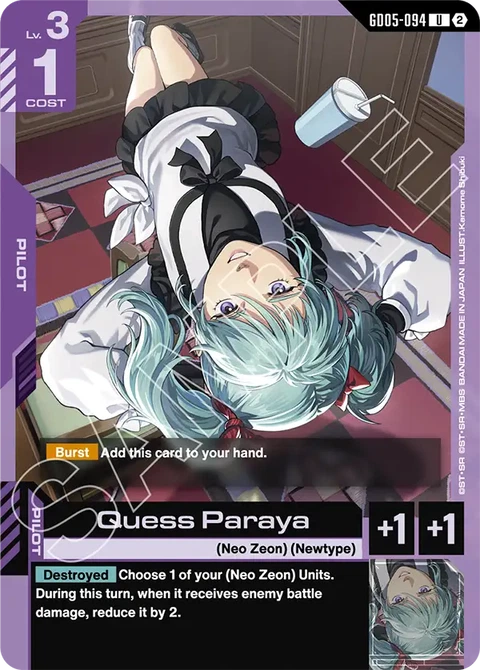 Quess Paraya - Gundam Card Game card