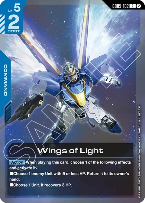 Wings of Light - Gundam Card Game card