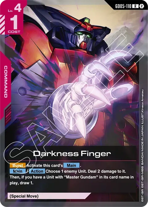 Darkness Finger, Gundam Card Game Main Card