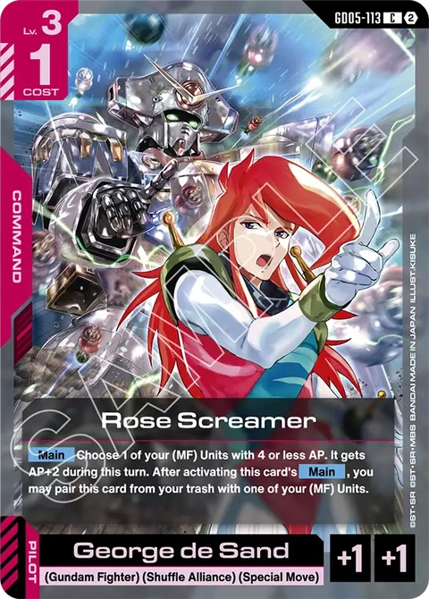 Rose Screamer - Gundam Card Game card